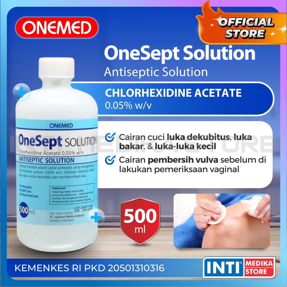 ONEMED - Wound Cleanser Solution ONESEPT 500ml | Cairan Pembersih Luka