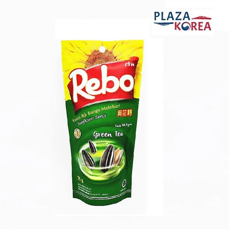 

KUACI REBO GREEN TEA 70 GR - SNACK CEMILAN BIJI BUNGA MATAHARI GURIH