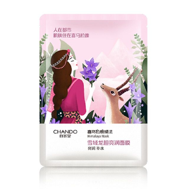 CHANDO Himalaya Gentiana Brightening Mask isi 5/pack | Masker Untuk Mencerahkan