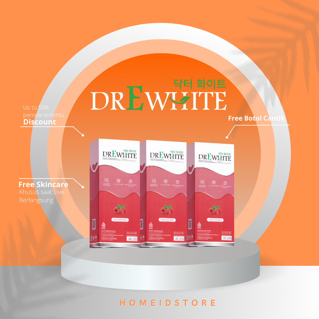 [FREE SKINCARE AEXPERT] DREWHITE Paket 3 Box Free Botol | Drewhite Collagen Drink By Amanda Manopo &