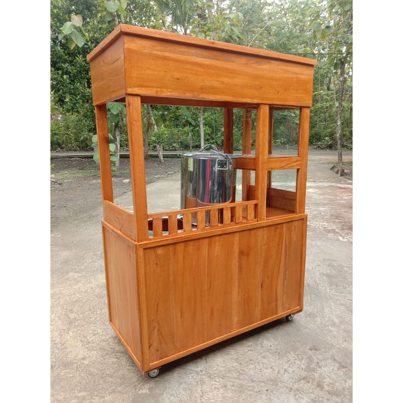 grobak bakso minimalis etalase bakso kayu grobak bakso mangkal