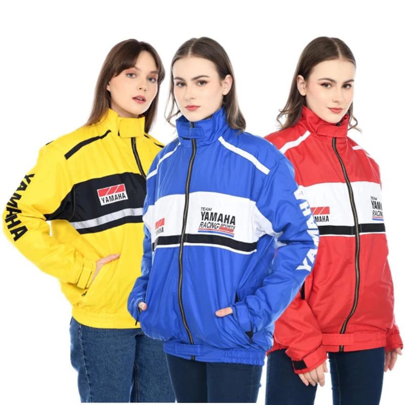 Jaket Team Yamaha TYR Racing Sport waterproof motor pria full bordir terbaru