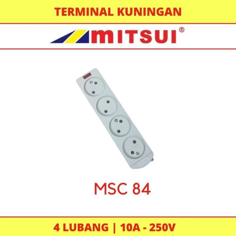 Stop Kontak Mitsui 4 Lubang MSC 084 / Terminal Mitsui 4 Lubang Terminal Kuningan