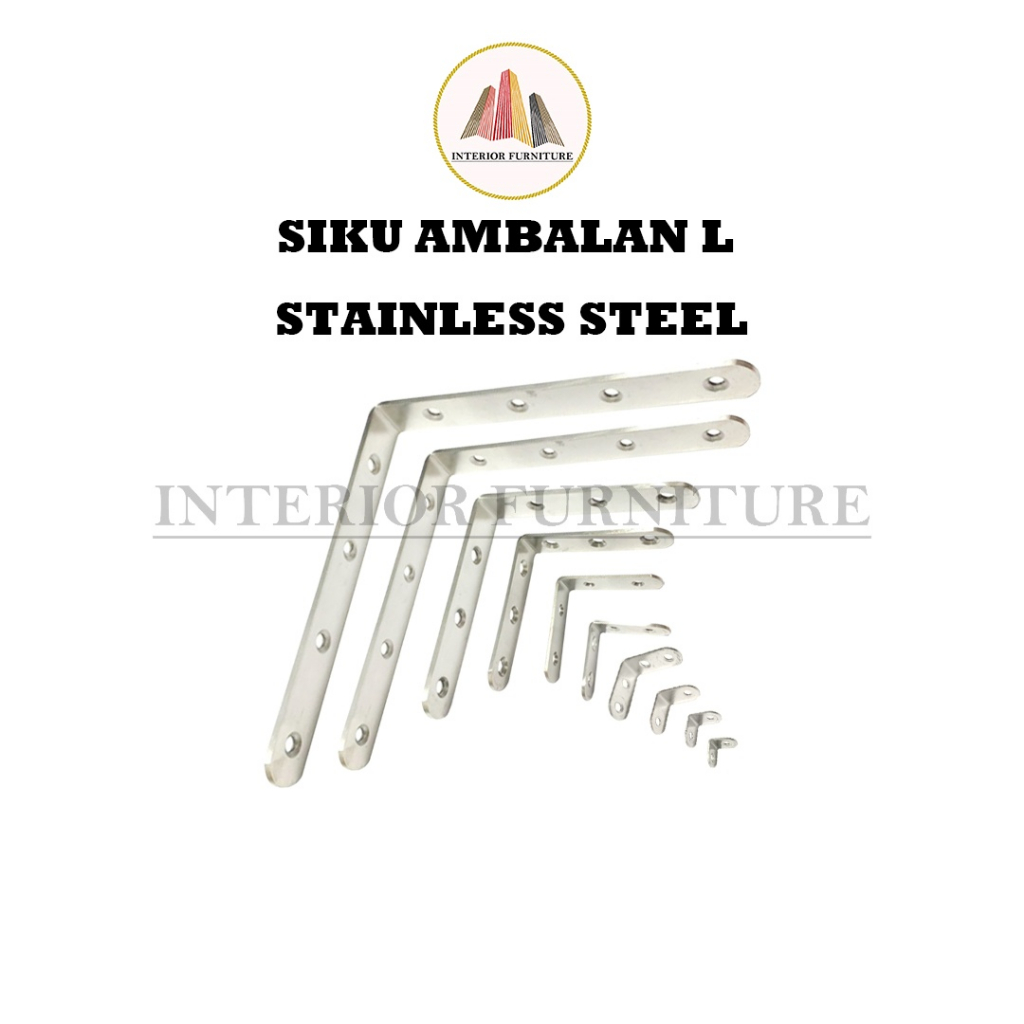 Siku Ambalan L 8 cm & 10 cm / Siku L Lemari Rak Verseng...