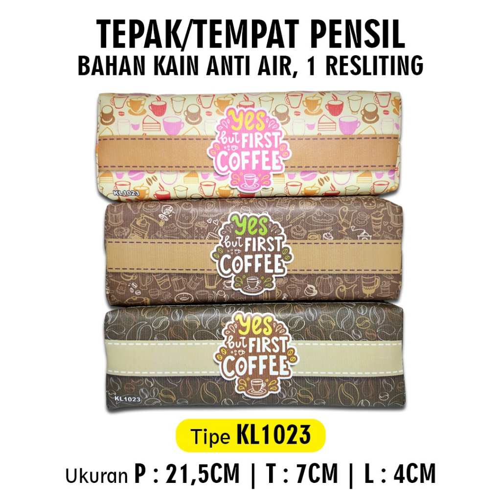 

KOTAK PENSIL RESLETING / KOTAK PENSIL POUCH / MOTIF COFFEE KL1023