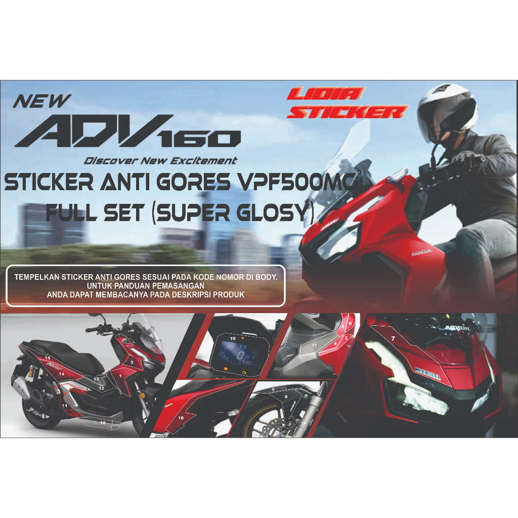 STICKER ANTI GORES NEW ADV 160 2023 FULL BODY VPF400 MAXDECAL