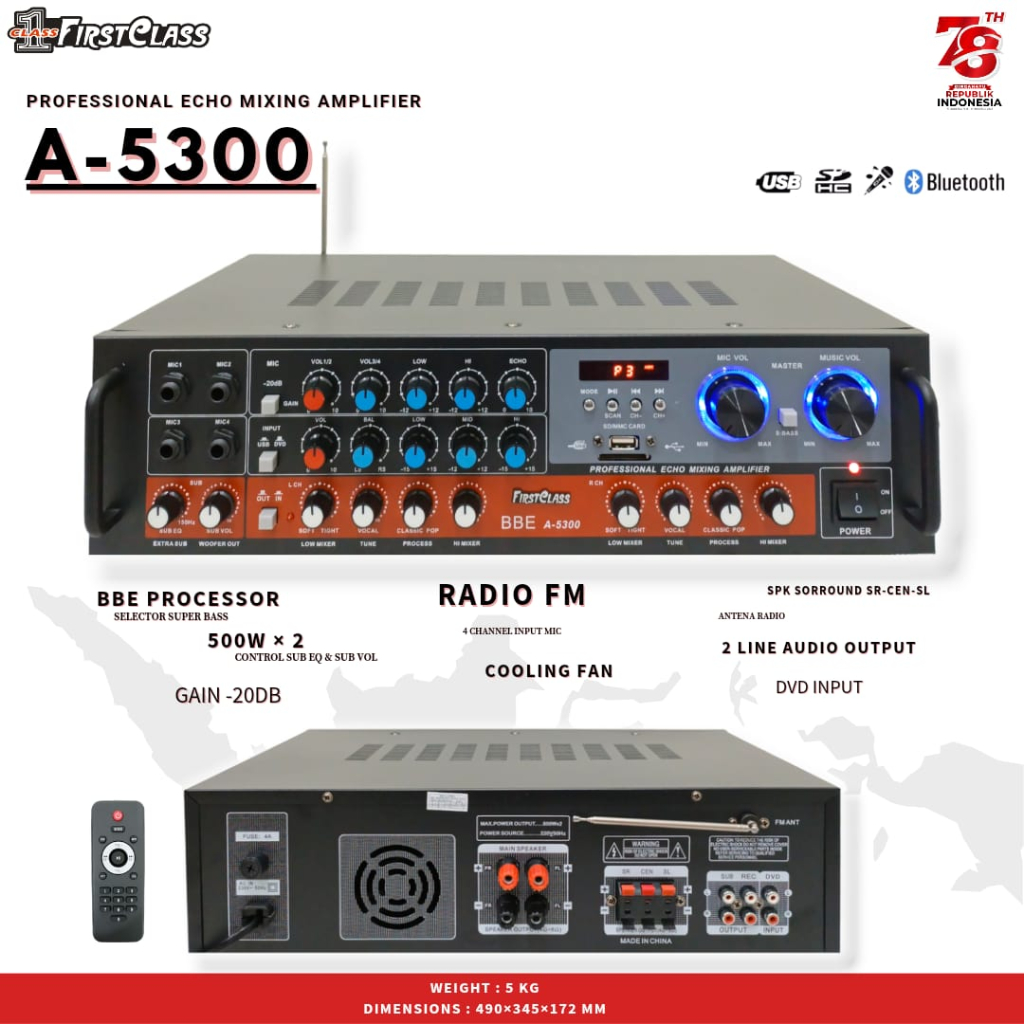 AMPLIFIER FIRSTCLASS FC A5300 BLUETOOTH FCA5300 F CA5300 FCA 5300