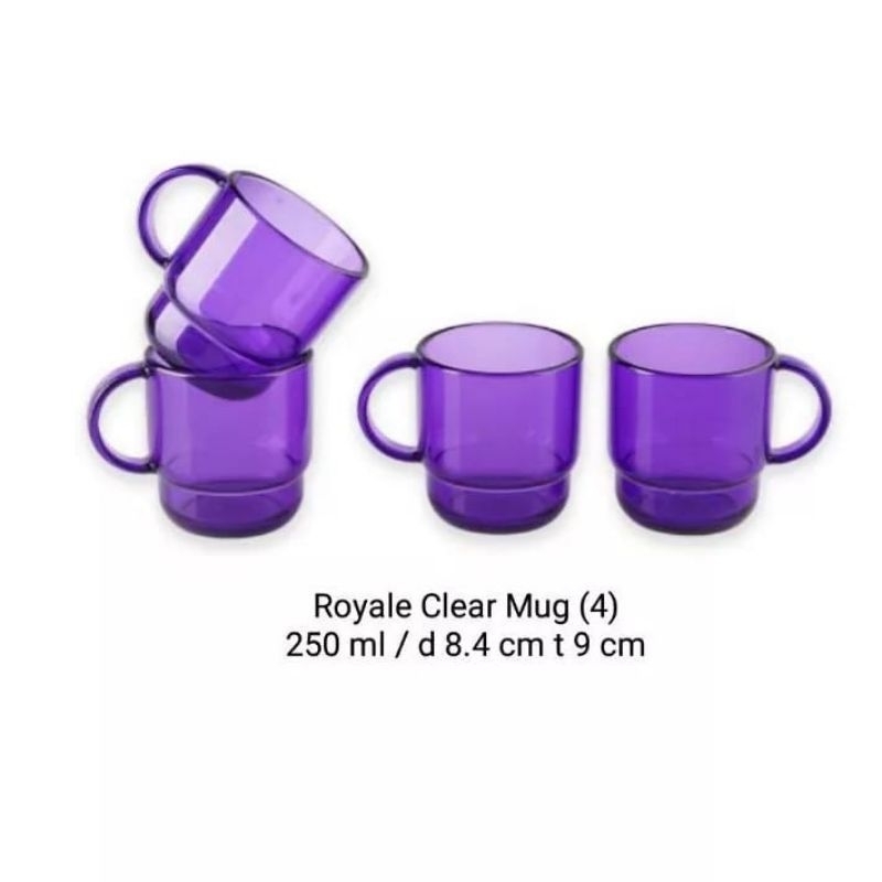 Fuchsia Clear mug 4 pcs