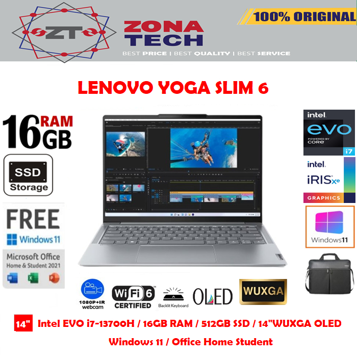 Lenovo Yoga Slim 6 14 OLED - i7-13700H 16GB 512GB 14"WUXGA OLED W11 OHS