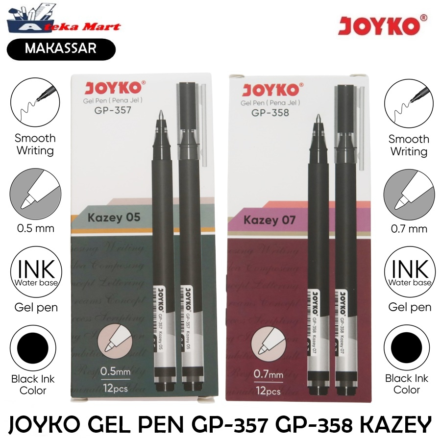 

[BOX/12PCS] JOYKO GEL PEN GP-357 KAZEY 05 GP-358 KAZEY 07