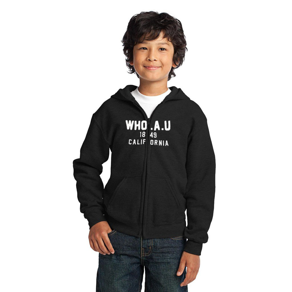 Jaket Hoodie WHO.AU Anak Full Bordir Texs Calfornia 1948 Anak Laki Laki Perempuan Quality Distro