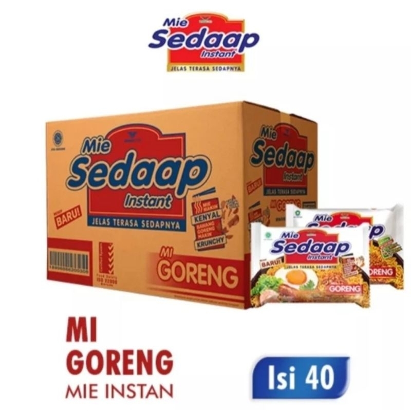 

Mie Sedaap Mie Instan Mi Goreng 90g ( 1 dus isi 40 bungkus )