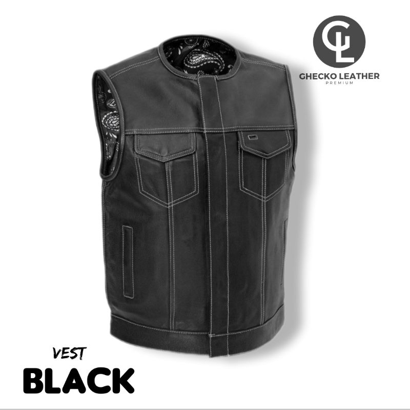 Jaket Kulit Rompi Asli