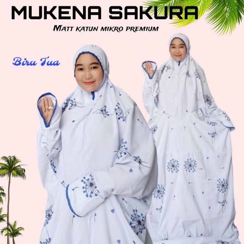 Mukena Terusan Dewasa Katun Mikro Sakura
