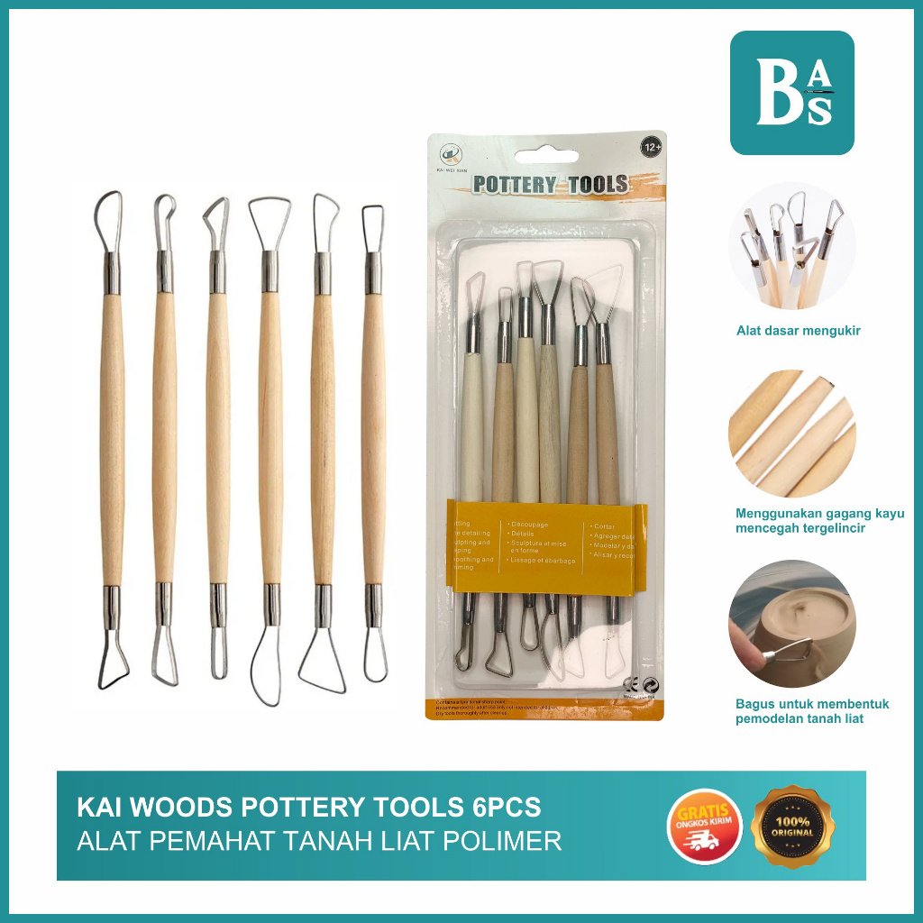 

Kai Woods Pottery Tools 6pcs
