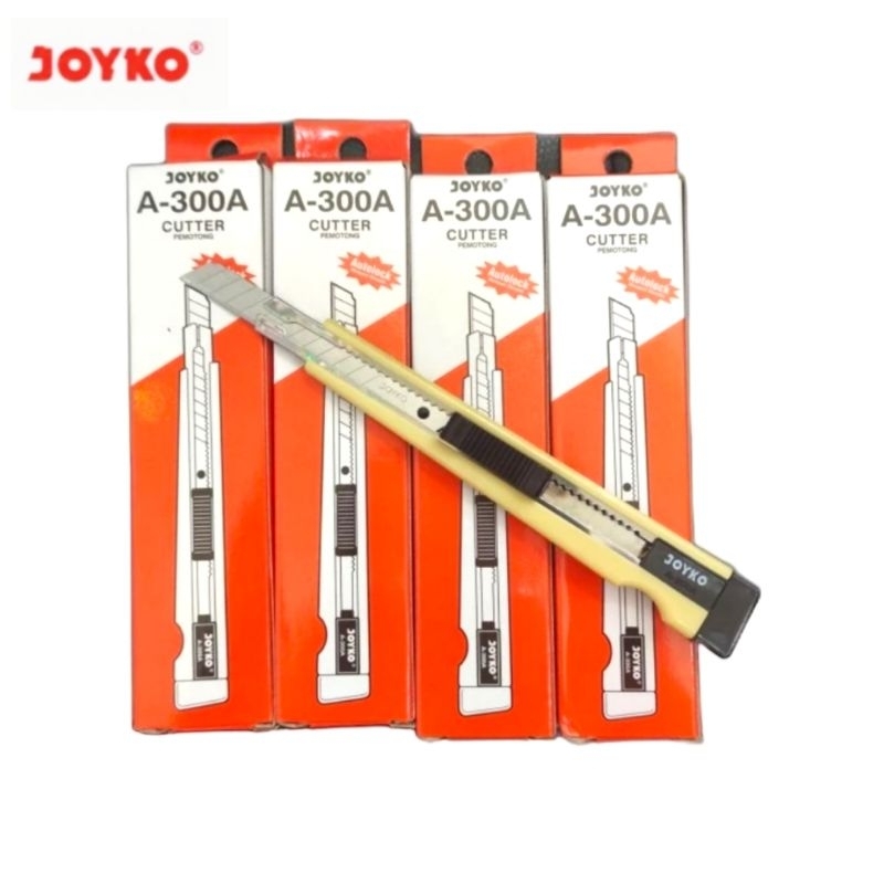 

Cutter Blade Kecil Pisau Pemotong Kertas Super Tajam dan Berkualitas Tinggi Autolock Joyko A-300A | 9mm