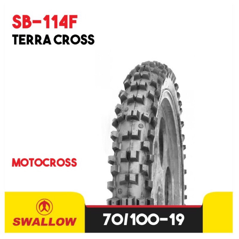 BAN LUAR MOTOR SWALLOW TERRA CROSS SB-114 RING 19 UK 70/100 TRAIL TUPETYPE
