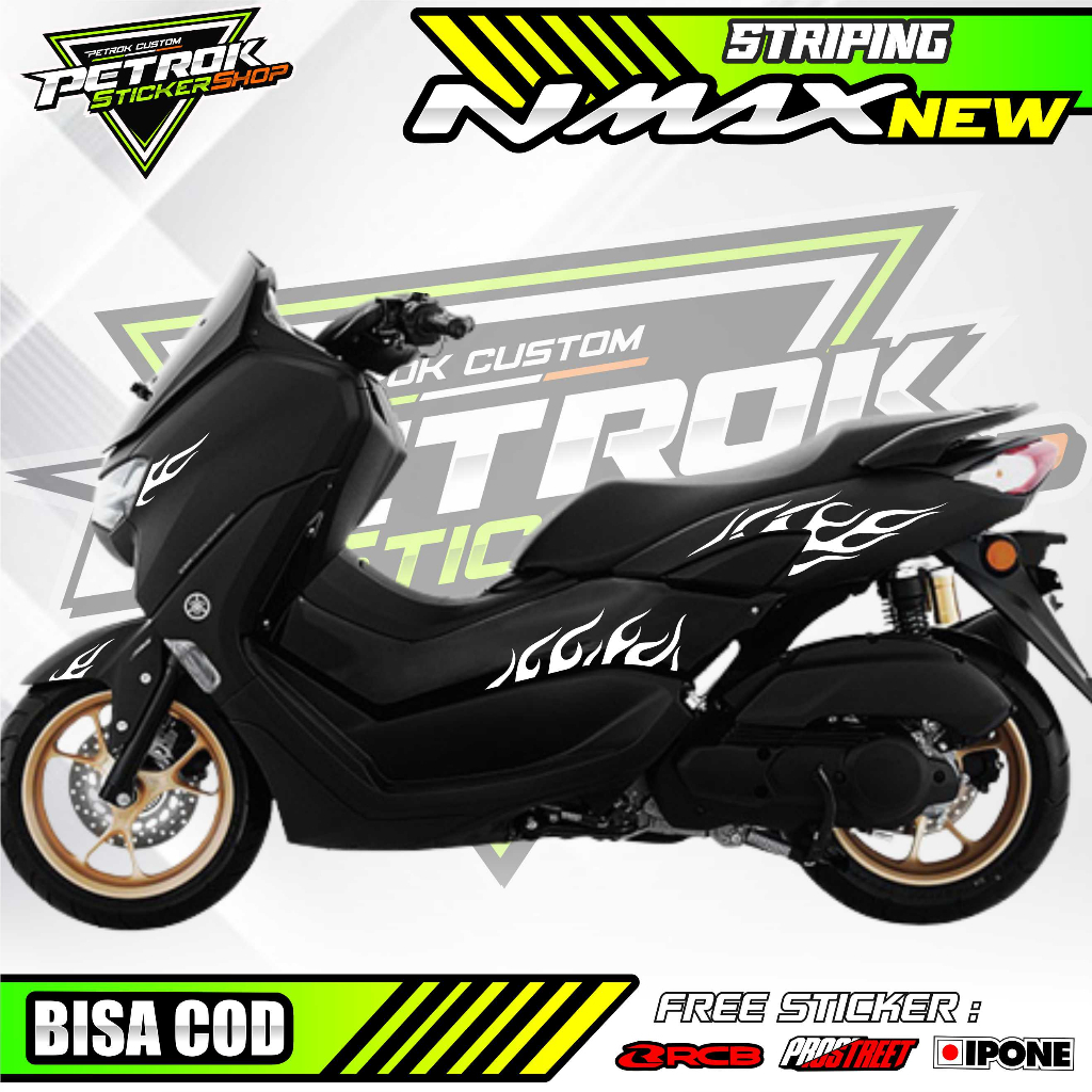 STRIPING VARIASI YAMAHA N MAX NEW DESAIN API / STICKER LIST MOTOR N MAX BARU