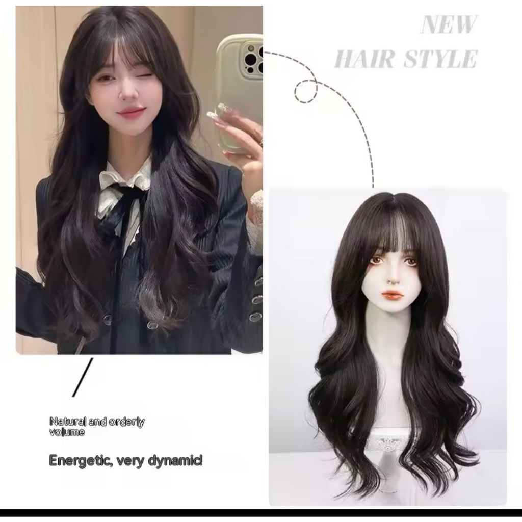 Wig curly poni depan wig curly poni