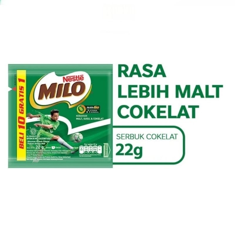 

MILO RENCENG ISI 10 GRATIS 1 (22 gr X 11 pcs)