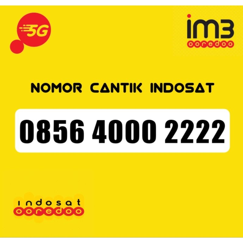 Nomor Nomer Cantik Indosat Super Triple Kwartet 4000 2222 00002222 000 2222 002222 02222 00 2222