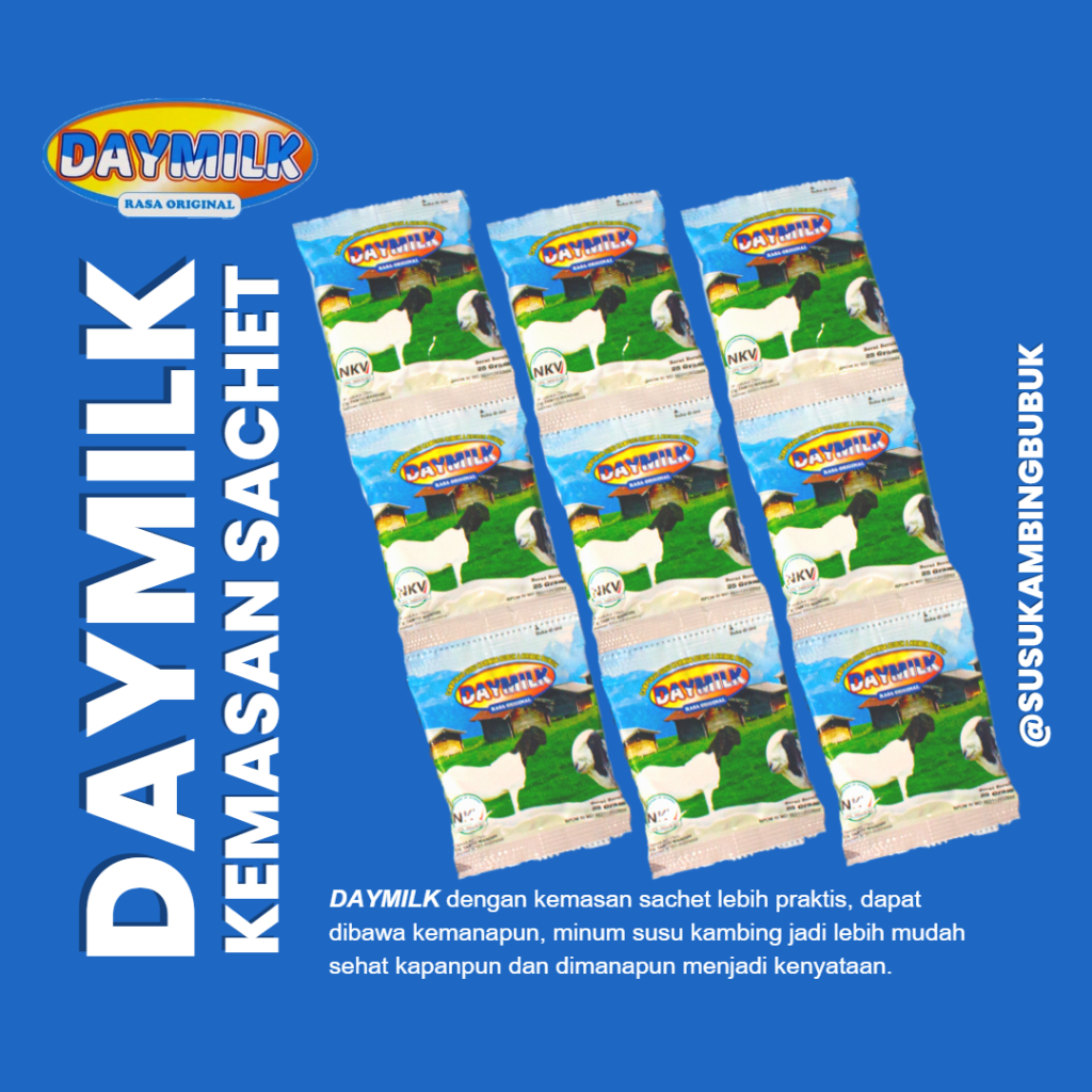 

Susu Kambing Etawa Sachet Daymilk 25 Gr Original