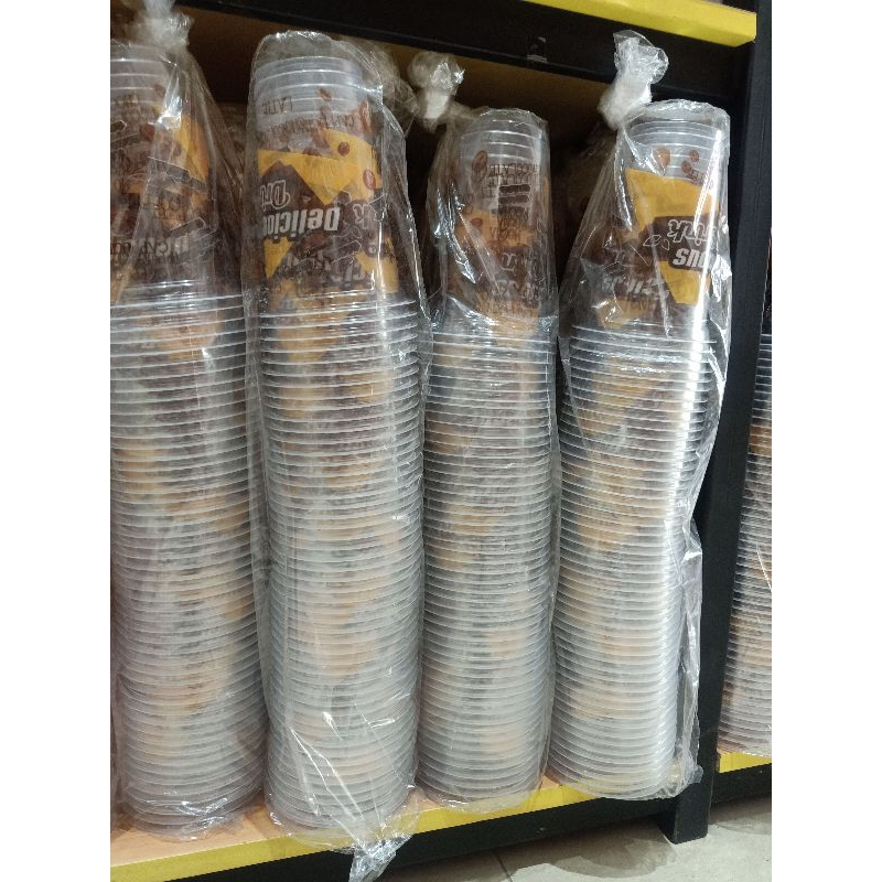 

2Xbtygneal Sakha Snack ) Gelas Plastik Sablon Delicious / Cup Es Cokelat Kopi / Pop Ice Starindo 16