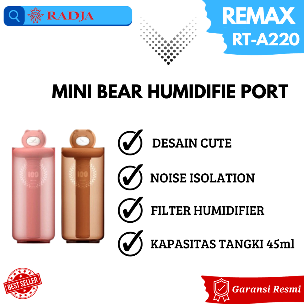 Remax RT-A220 Pelembab Udara Humidifier Mini Bear _ ORI