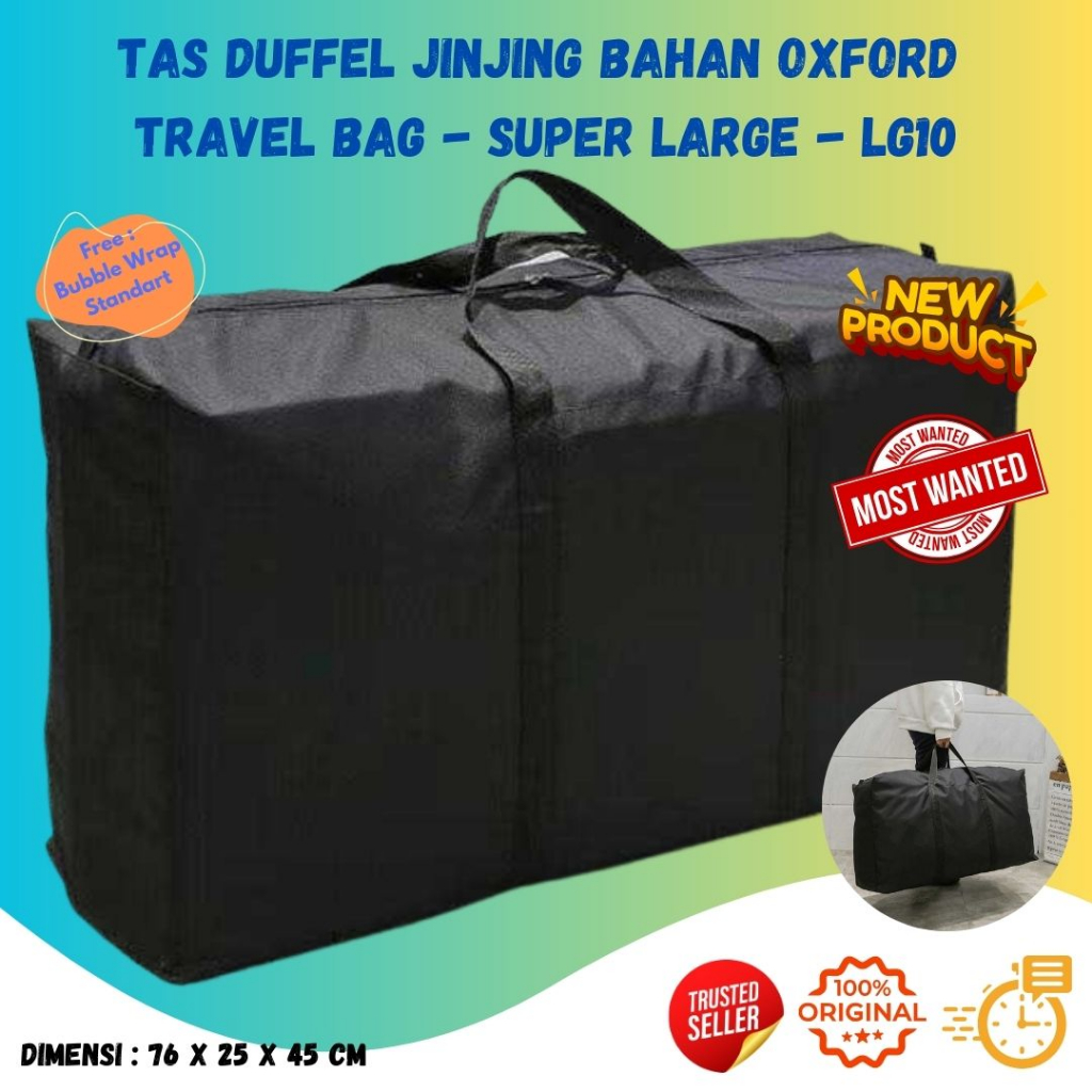 Tas Koper Duffel Jinjing Pria Wanita Besar Travel Bag Large 76x25x45cm MURAH Kuat Bahan Tebal Beda D