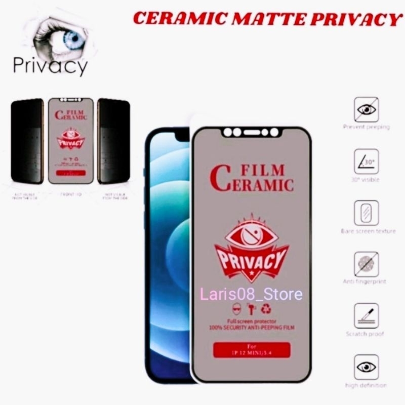 Tempered Glass Ceramic Matte Spy Oppo A38 A16 A16e A16k A16s A17 A17k A31 A32 2020 A33 2020 A35 A36 