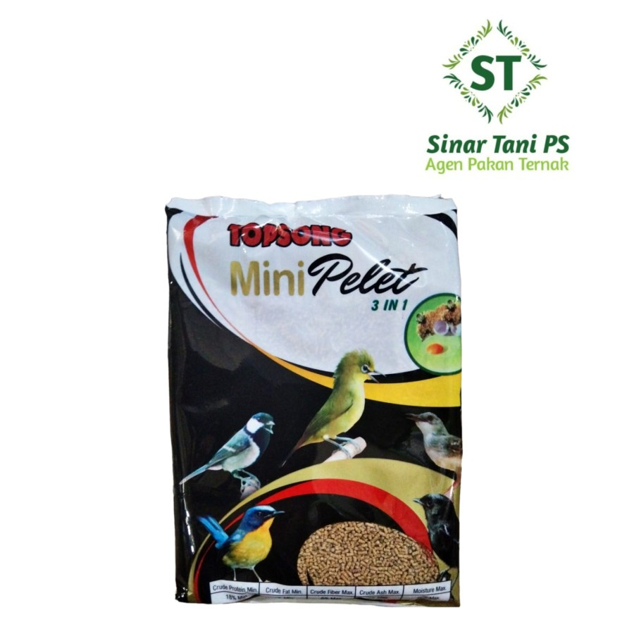 Topsong Mini Pelet 3in1 330gr Dan Topsong Plus Voer Pur Pakan Burung