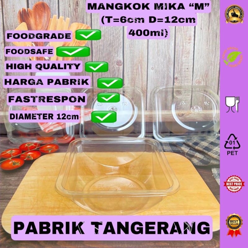 KELIPATAN ORDER 50 PCS / Mika Salad 400ml 12x12x5,5 / MANGKOK MIKA 400 ml / Mangkok plastik mika 400