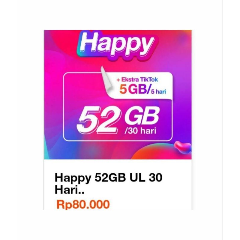 Voucher Data Tri Happy 42GB