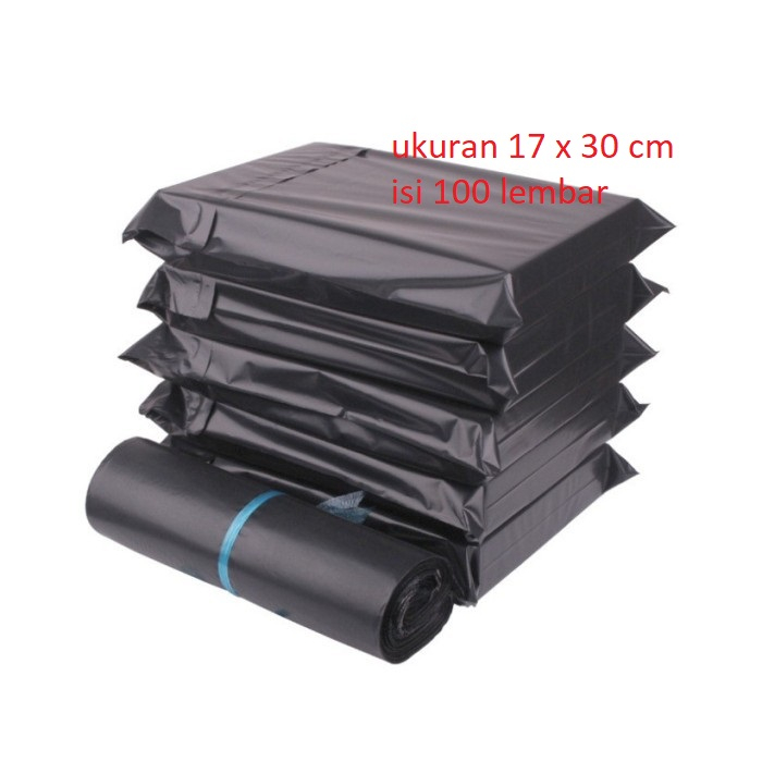 

plastik packing polymer hitam 17 x 30 100 lbr amplop plastik online