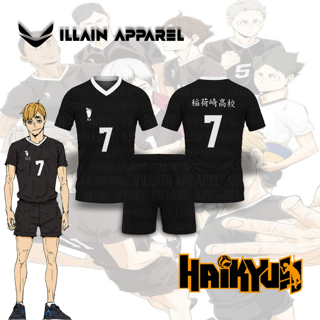 Jersey Voli Motif Replika Anime Haikyuu Volleyball Inarizaki Full Print Jersey Cosplay