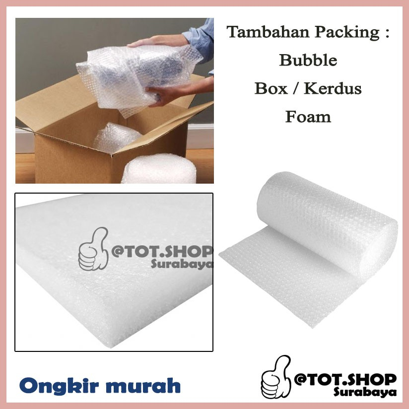 

Tambahan Packing Bungkus Bubblewrap dan Dos supaya paket aman