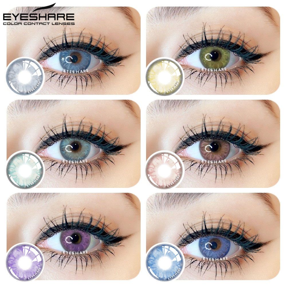 Hot sale Lensa kontak EYESHARE | GEM normal seri Color soft lenses Brown/abu-abu softlens Grey