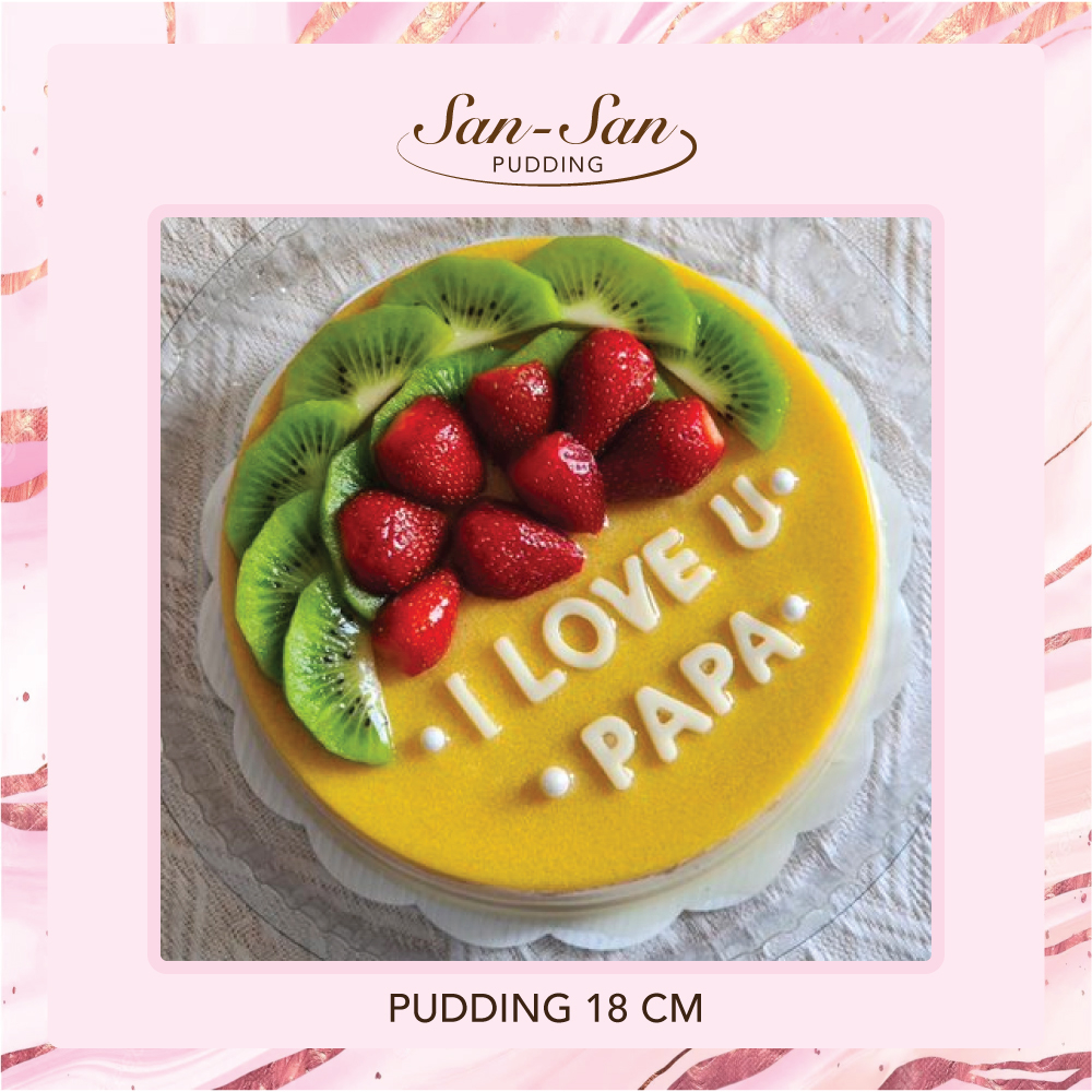 

[Sansan Pudding] Puding Ulang Tahun Anniversary Birthday Custom Tulisan (size 18 cm) Pudding Hampers