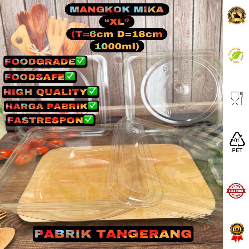 @100 pcs Mangkok mika uk XL 1000 ml / mangkok mika salad / mangkok shop buah minimal order 100 pcs