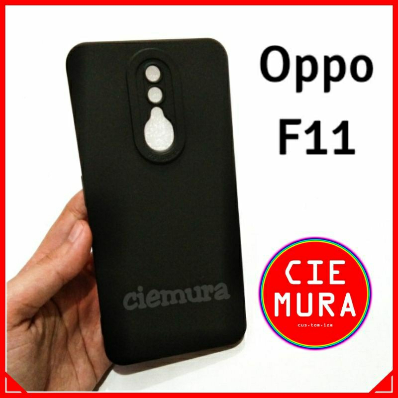 CIE Case Hitam Oppo F11 Black Matte Softcase Polos Lentur Slim Silikon HP Ciemura