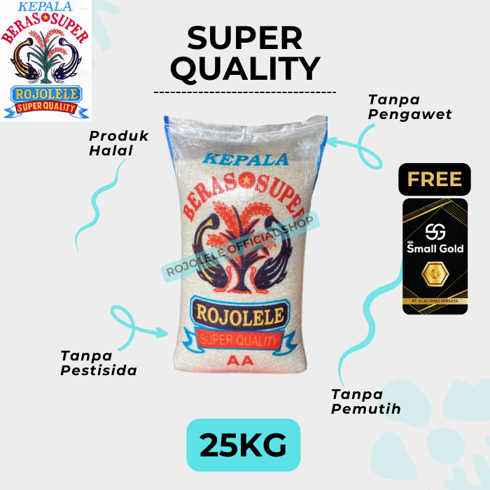 

BERAS ROJOLELE Super Quality 3KG, 5KG, 10KG, 20KG, 25KG | Beras Pulen