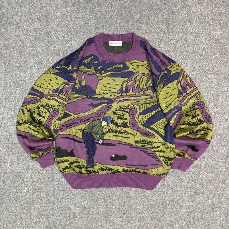 Vintage Knitwear Golf Landscape Joseph Myerchin