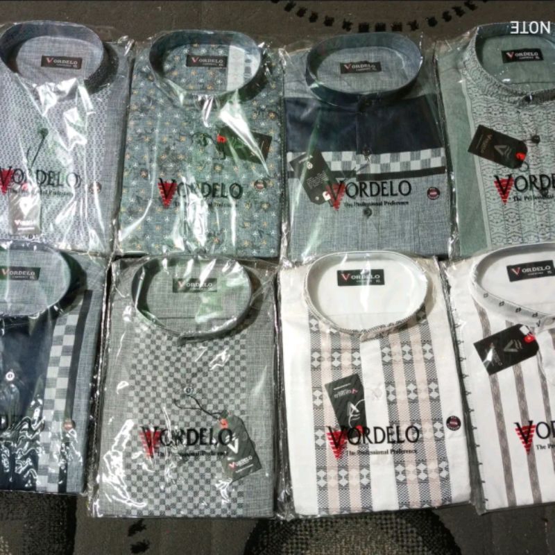 Kemeja Koko Sanghai VORDELO Lengan Pendek Size 15