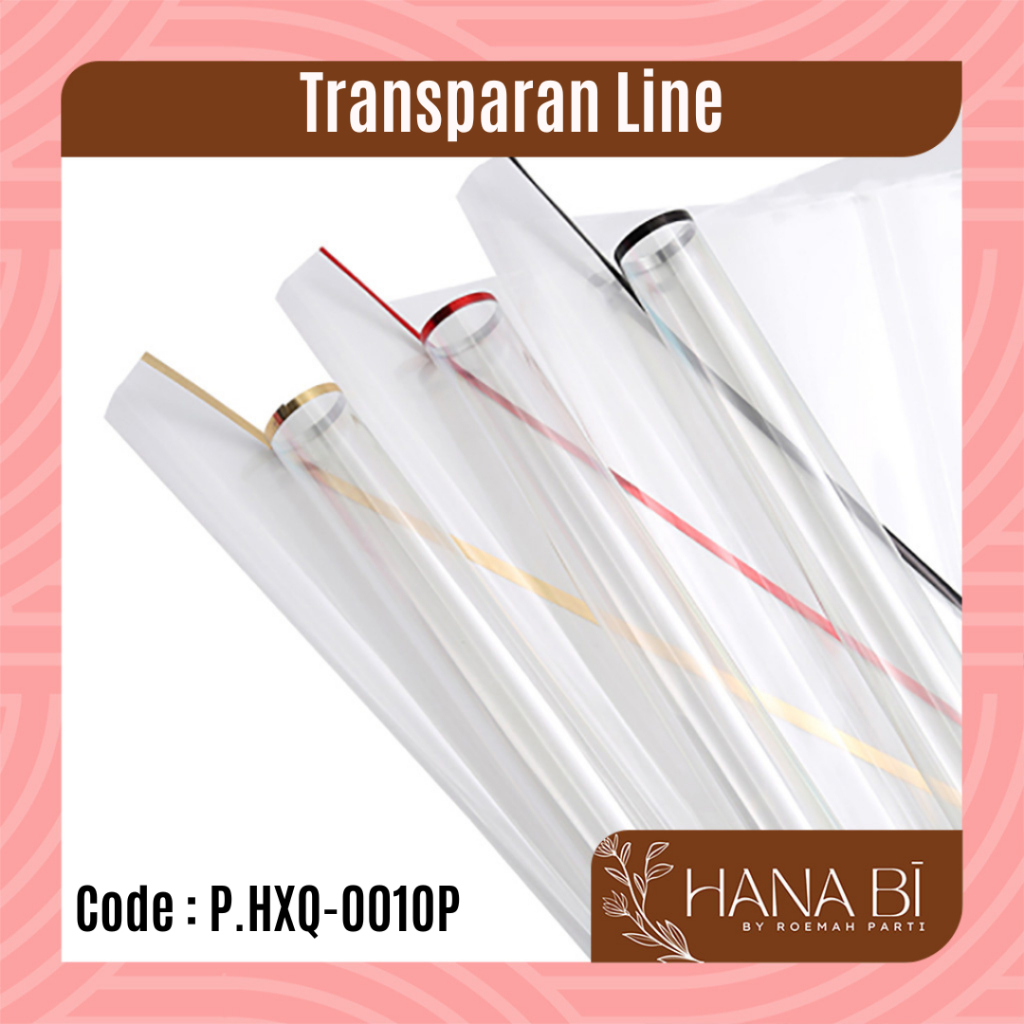 

20 Lembar Cellophane Metalik Gold Frame Transparant Line Ori Sinowrap Bingkai Jelly Film List Kertas Buket Flower Wrapping Paper P.HXQ-001OP