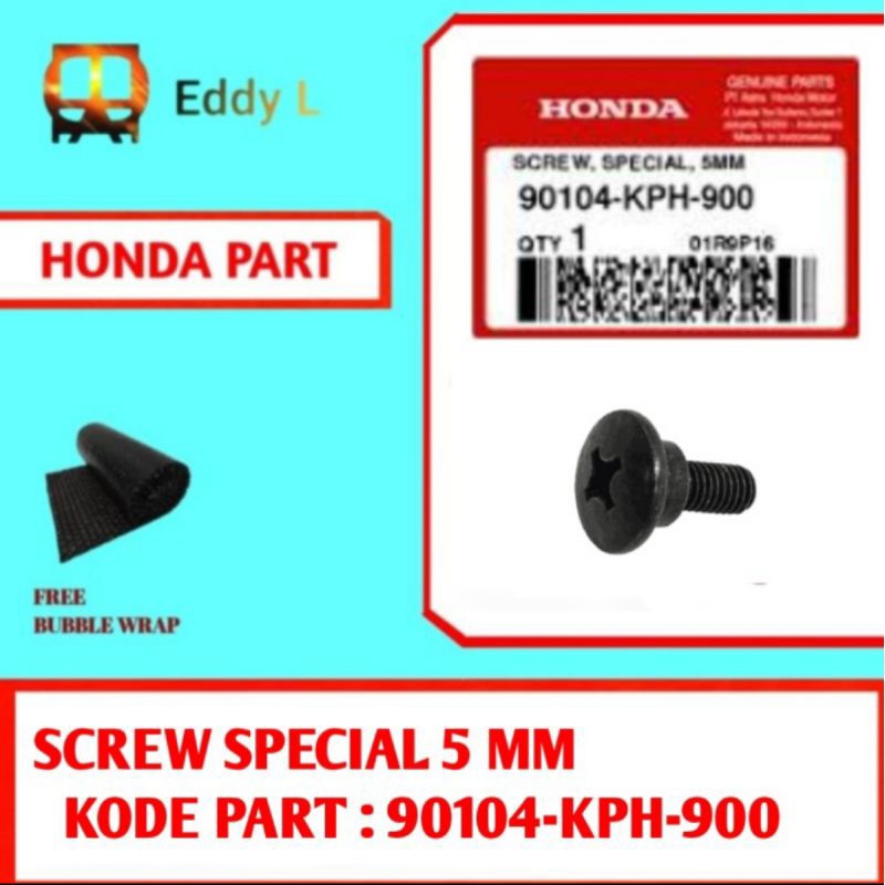 Baut Cover Panel Dasi Depan/Screw Special 5 Mm SUPRA|KHARISMA|REVO|VARIO|CBR (90104-KPH-900) - AHM