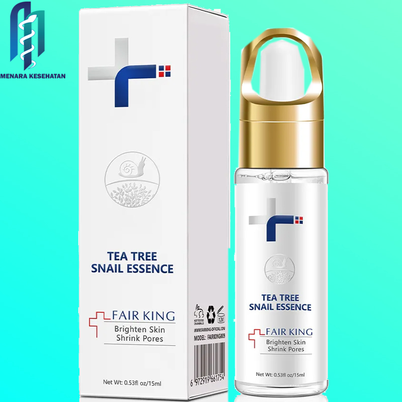 Fair King Tea Tree Snail Essence Brighten Skin Shrink Pores Mencerahkan Kulit Mengecilkan Pori-pori