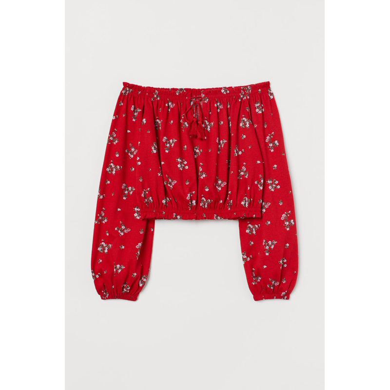 PRELOVED HNM H&M ATASAN COP TOP OFF SHOULDER FLORAL