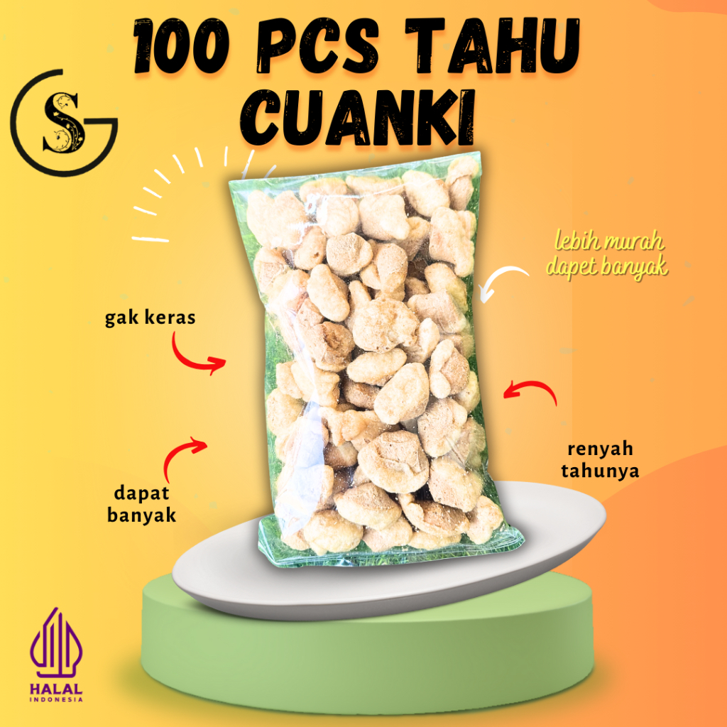 

100 PCS CUANKI TAHU KERING TOPPING BASO ACI