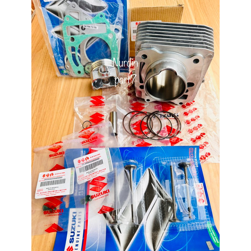 Blok Seher Komplit  + Klep Set Satria Fu 150 Karbu Satria Fu 150 lama old Original Thailand