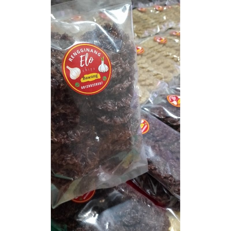 

Rengginang ketan hitam rasa bawang